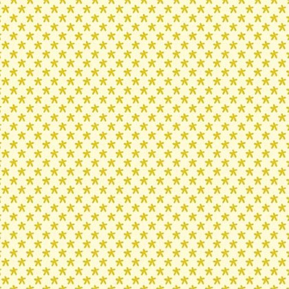 Quilting Treasures - Blissful Blooms - Star Geo, Pale Yellow