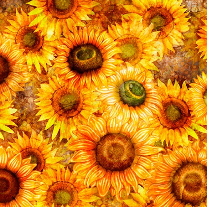 Quilting Treasures - Blossom - Sunflowers, Gold