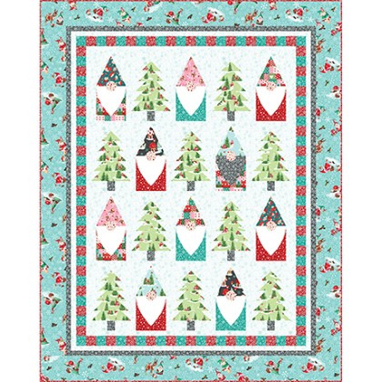 Quilting Treasures - Digital Quilt Top - Jolly Gnome Gatherings - 60' x 76'