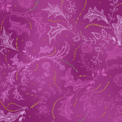 Quilting Treasures - Enchanted Floral - Floral & Vine Toile, Fuchsia