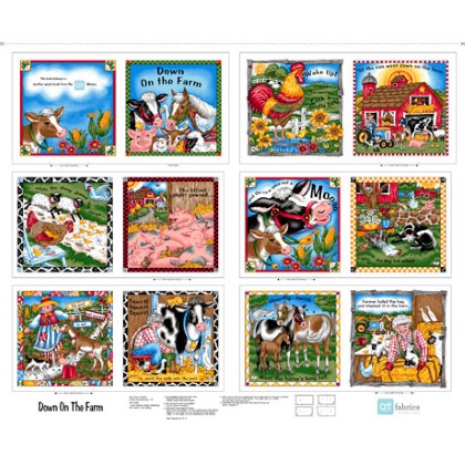 Quilting Treasures - Fabric Book - 36' Down on the Farm Panel, Multi