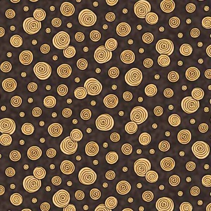 Quilting Treasures - Frond Nouveau - Circle Geo, Espresso