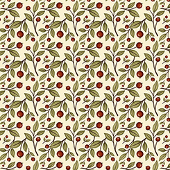 Quilting Treasures - Harvest Greetings - Leaf Berry, Cream