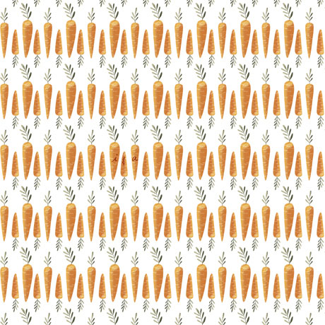 Quilting Treasures - Hippity Hop - Carrot Stripe, White