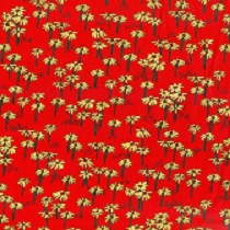 Quilting Treasures - How In The World? - Small Yellow FLowers, Red