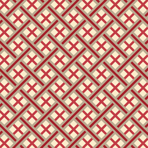 Quilting Treasures - Imperial - Trellis, Cranberry