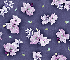 Quilting Treasures - Jacqueline 1 - Tossed Flowers, Dark. Grape