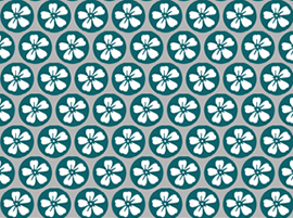 Quilting Treasures - Juno - Flower Circles, Gray