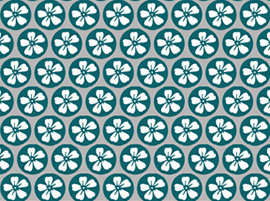 Quilting Treasures - Juno - Flower Circles, Gray