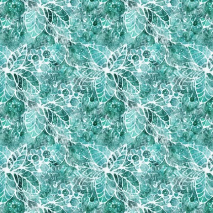 Quilting Treasures - Kindred Spirits - Batik Leaves, Jade
