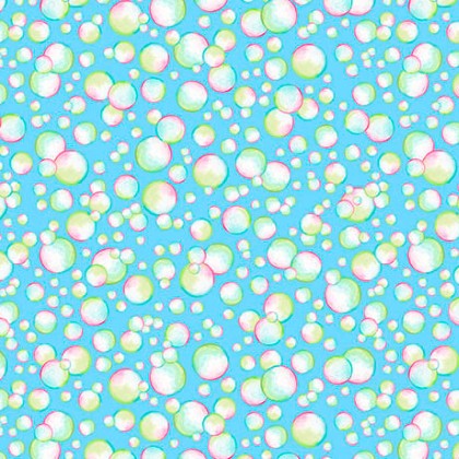 Quilting Treasures - Little Ones - Bubbles, Blue
