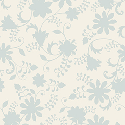 Quilting Treasures - Lydia - Floral Vine, Ivory/Dusty Blue