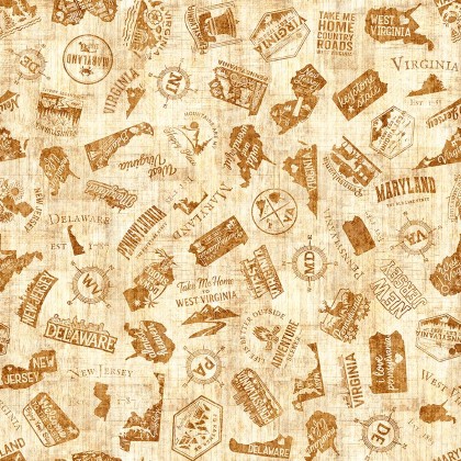 Quilting Treasures - Mid-Atlantic Shop Hop 2026 - Mid Atlantic Icons, Tan