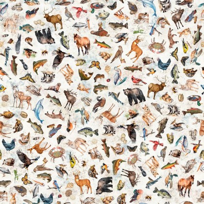 Quilting Treasures - Mid-Atlantic Shop Hop 2026 - Mid Atlantic Wildlife, Oatmeal