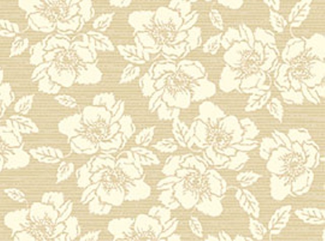 Quilting Treasures - Nantucket - Large Flowers, Tan
