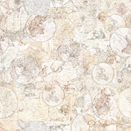 Quilting Treasures - Nauticus - Map Tonal, Birch