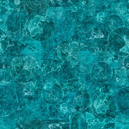 Quilting Treasures - Nauticus - Map Tonal, Dark Turquoise