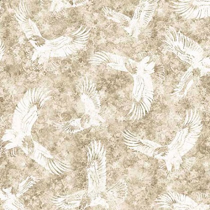 Quilting Treasures - Patriot - Eagle Tonal, Khaki
