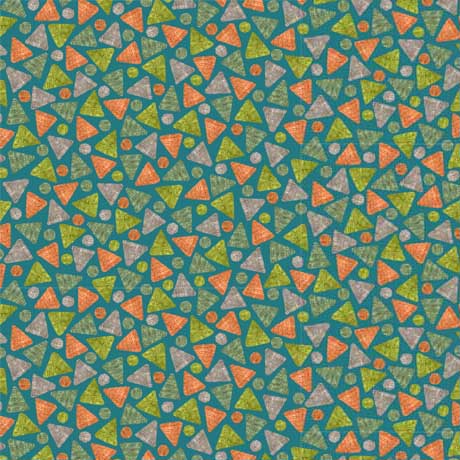 Quilting Treasures - Rejoice - Triangle Geo, Teal