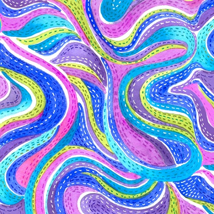 Quilting Treasures - Serafina - Swirl, Multi