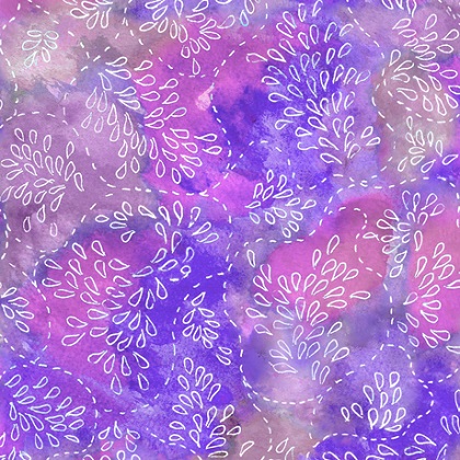 Quilting Treasures - Serafina - Watercolor Stitch, Purple