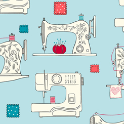 Quilting Treasures - Sew What? - Sewing Machines, Aqua