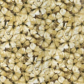 Quilting Treasures - Sewing Seeds - Tonal Flowers, Gold/Black