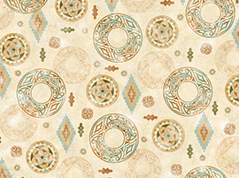 Quilting Treasures - Sierra - Geometric Circles, Cream