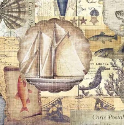 Quilting Treasures - Siren's Call - Nautical Patchwork, Ecru