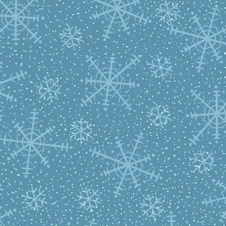 Quilting Treasures - Snow Bear Village - Snowflakes, Blue