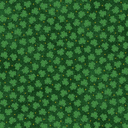 Quilting Treasures - St. Pat's & Cats - Shamrocks, Green