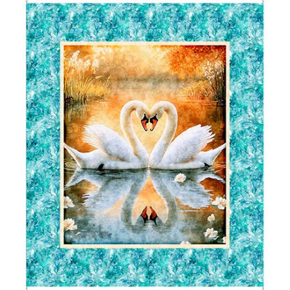 Quilting Treasures - Swan Song - 36' Swan Panel, Multi