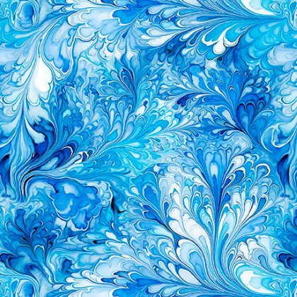 Quilting Treasures - Swan Song - Water Splash, Blue