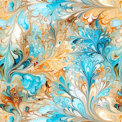 Quilting Treasures - Swan Song - Water Splash, Multi