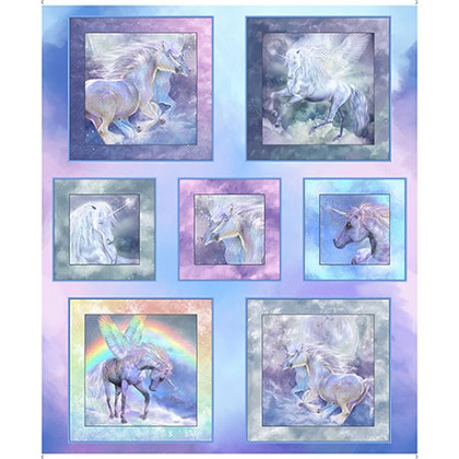 Quilting Treasures - Unicorn Mystique - 36' Panel, Multi