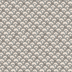 Quilting Treasures - Winter Garden - Scalloped Geo, Gray