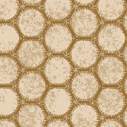 Quilting Treasures - Wisps on The Wind - Circle Geo, Antique Gold