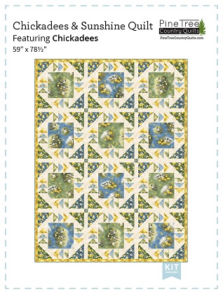 Quilting Treasures Pattern - Chickadees & Sunshine Quilt - 59' x 78.5'