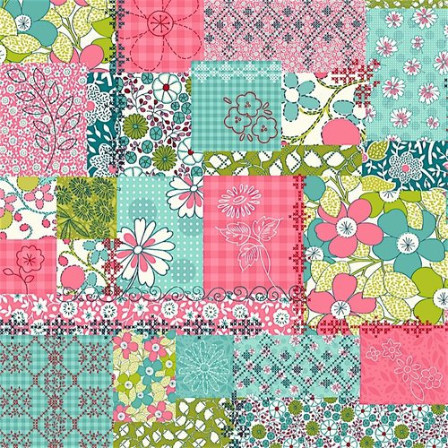 RJR - Stitcher's Garden - Floral Patchwork, Multi