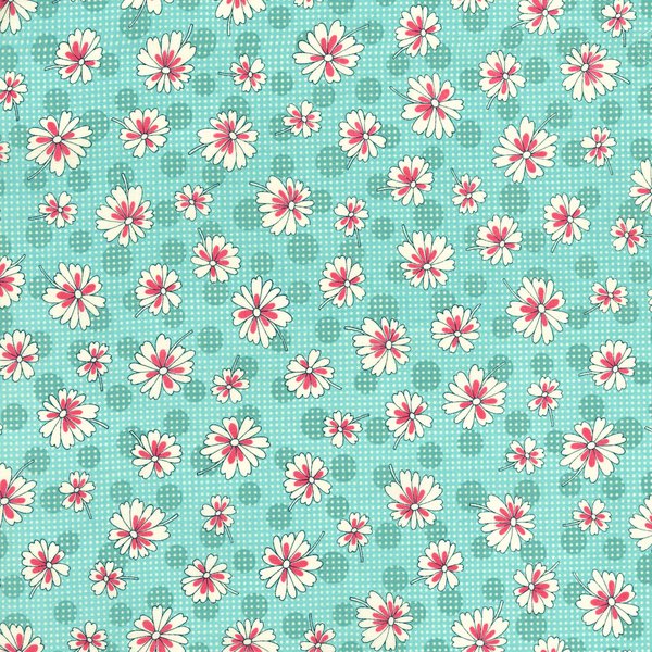 RJR - Stitcher's Garden - Small Flowers, Light Blue