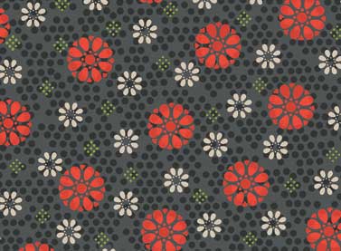 Red Rooster - Victory - Small Floral, Dark Grey
