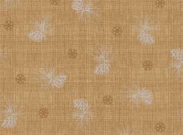 Red Rooster - Winter Celebration - Metallic Pinecones, Medium Brown