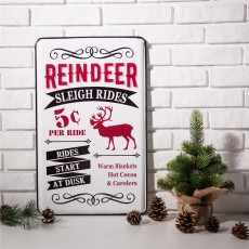 Reindeer - Christmas Farmhouse Sign, Enamel