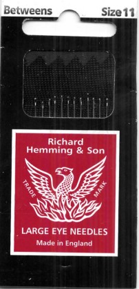 Richard Hemming - Between Quilting Needles - Size 11 -  12 ct.