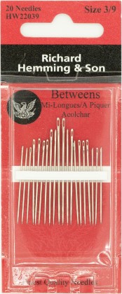 Richard Hemming - Between/Quilting Needles - Size 3/9 -  20 ct.