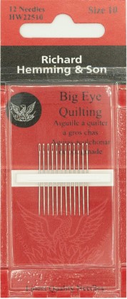 Richard Hemming - Betweens/Big Eye Needle - Size 10 -  18 ct.