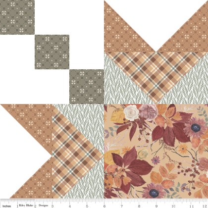 Riley Blake - 107/108' Evening on the Prairie - Garden Cheater Quilt, Cloud