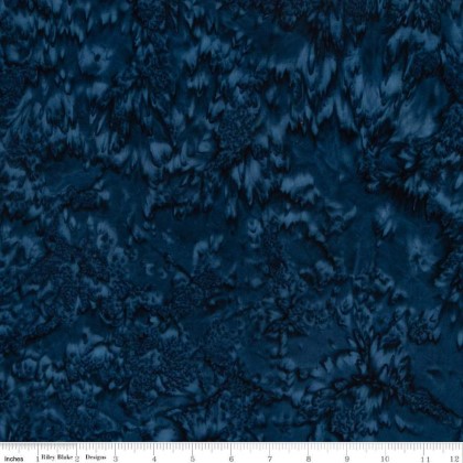 Riley Blake - 107/108' Expressions Batik Hand Dyes, Dark Blue
