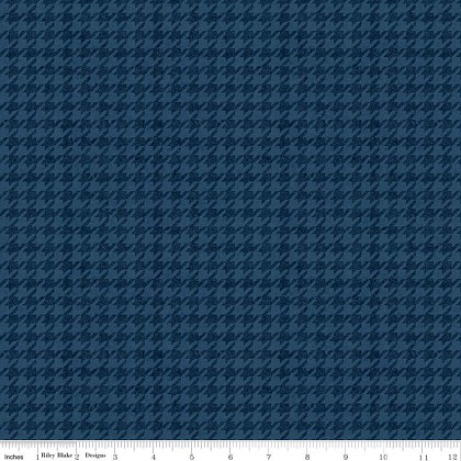 Riley Blake - All About Plaids - Houndstooth, Blue