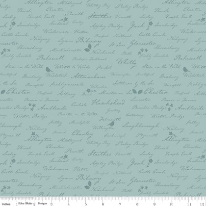 Riley Blake - Ambleside - Town Names, Blue
